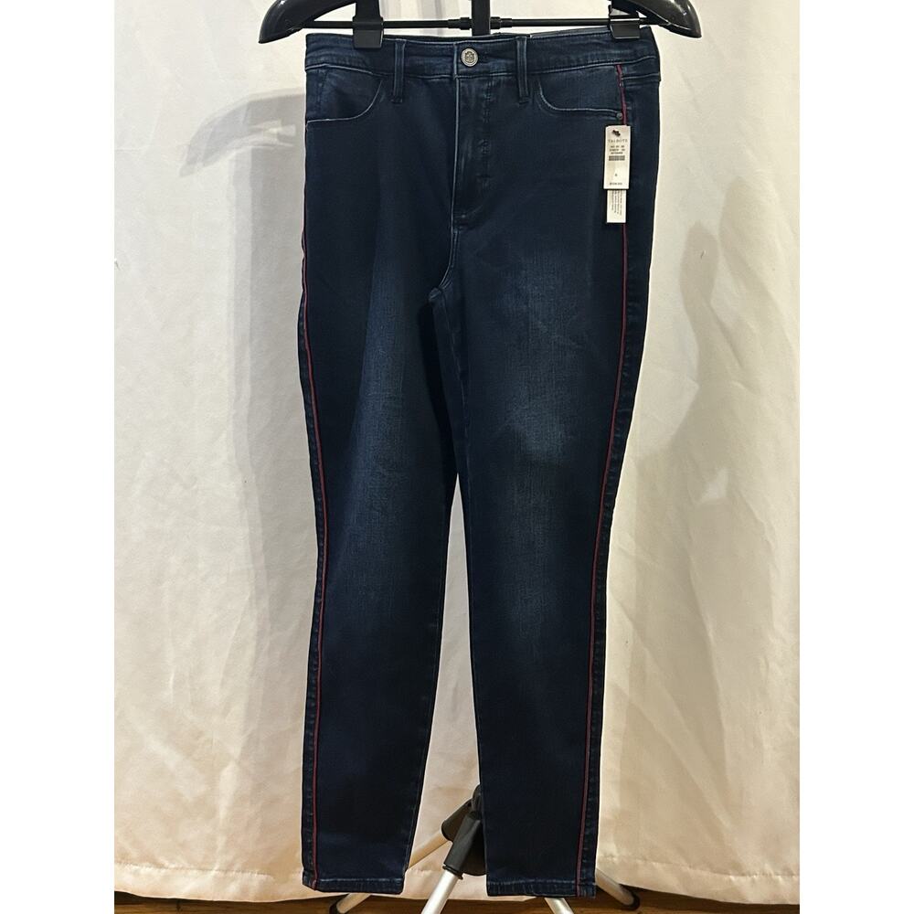 NWT Talbots Flawless Slimming High Rise Ankle Jegging Women's size 6 Red Stripe